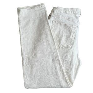 Abercrombie & Fitch‎ Womens 10 Beige High Rise Relaxed Fit Button Fly Dad Jeans